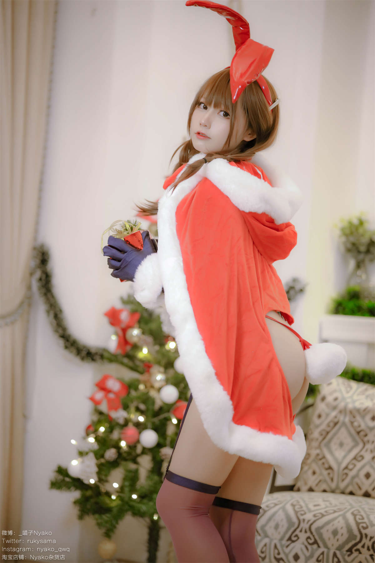 图片[2]-Nyako喵子 NO.058 Christmas Bunny-日更街拍