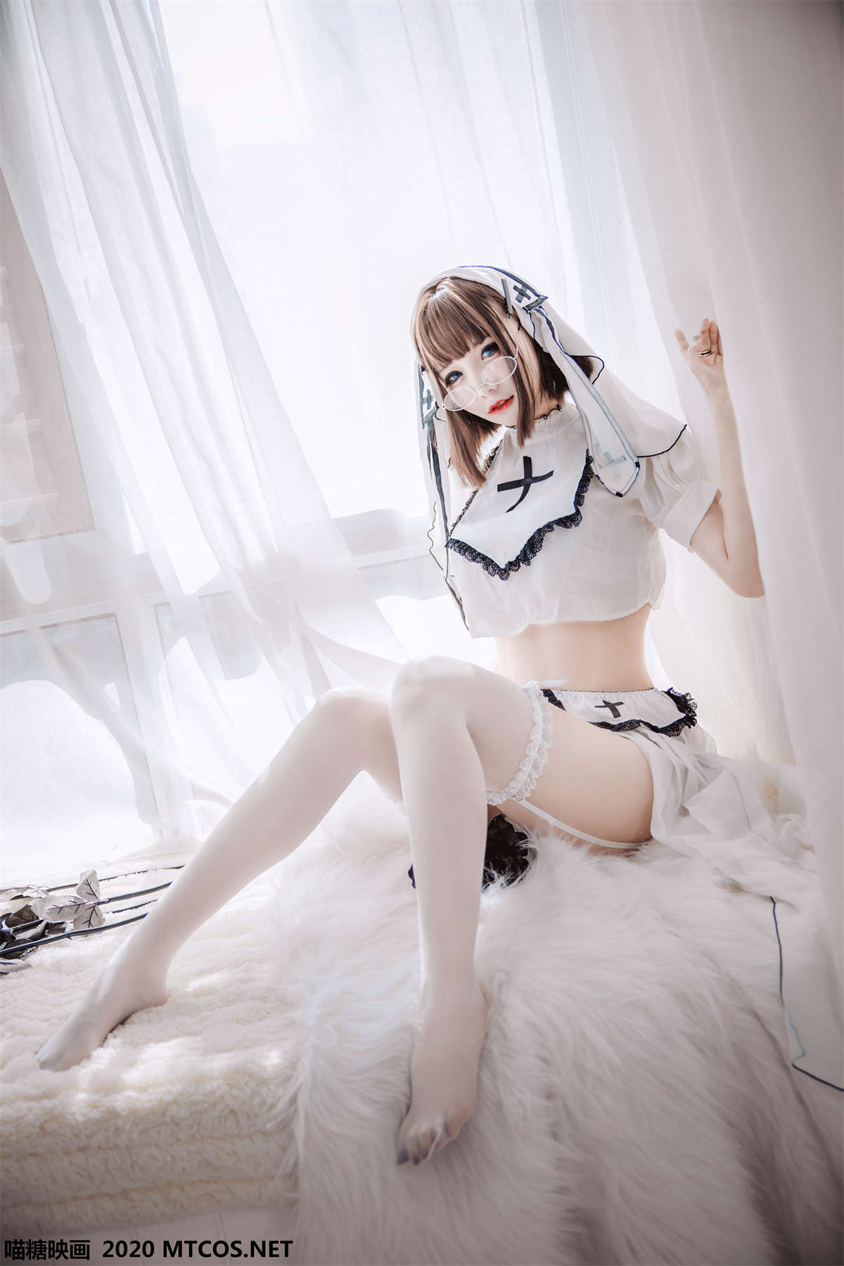 图片[2]-喵糖映画 VOL.131 白色修女-日更街拍