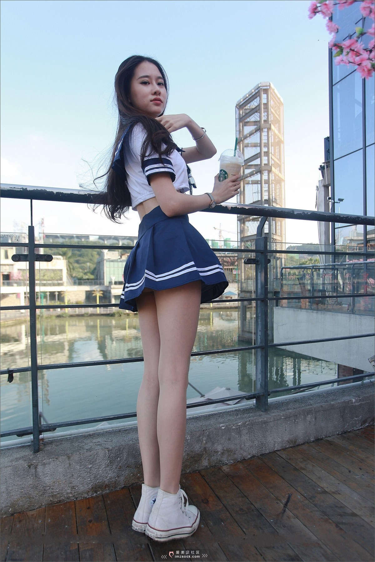 MZSOCK-2018 No.292 水手服高帮帆布鞋 清凉小肉丝-日更街拍