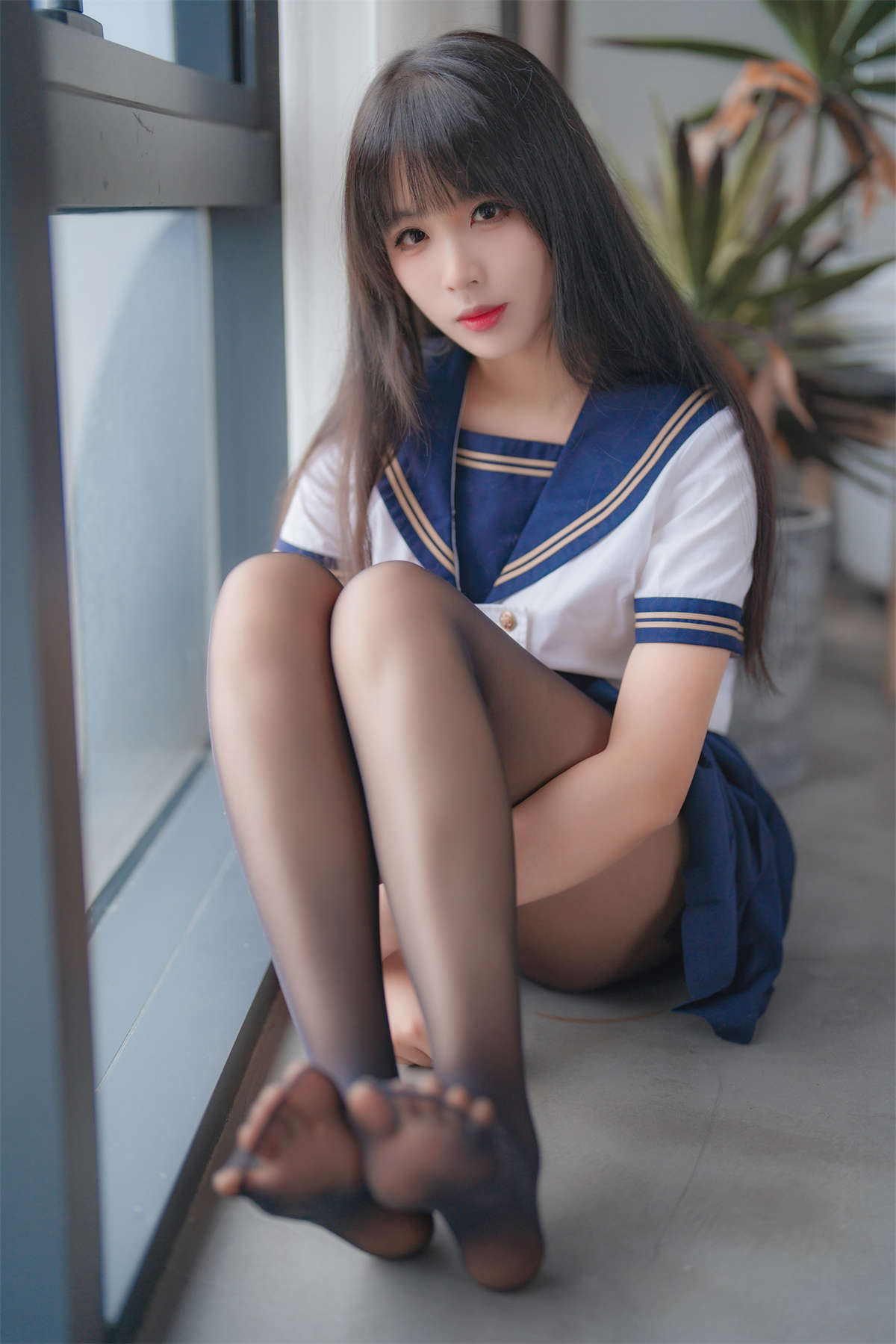 轩萧学姐NO.044 五月舰长 黑丝JK内衣插图1