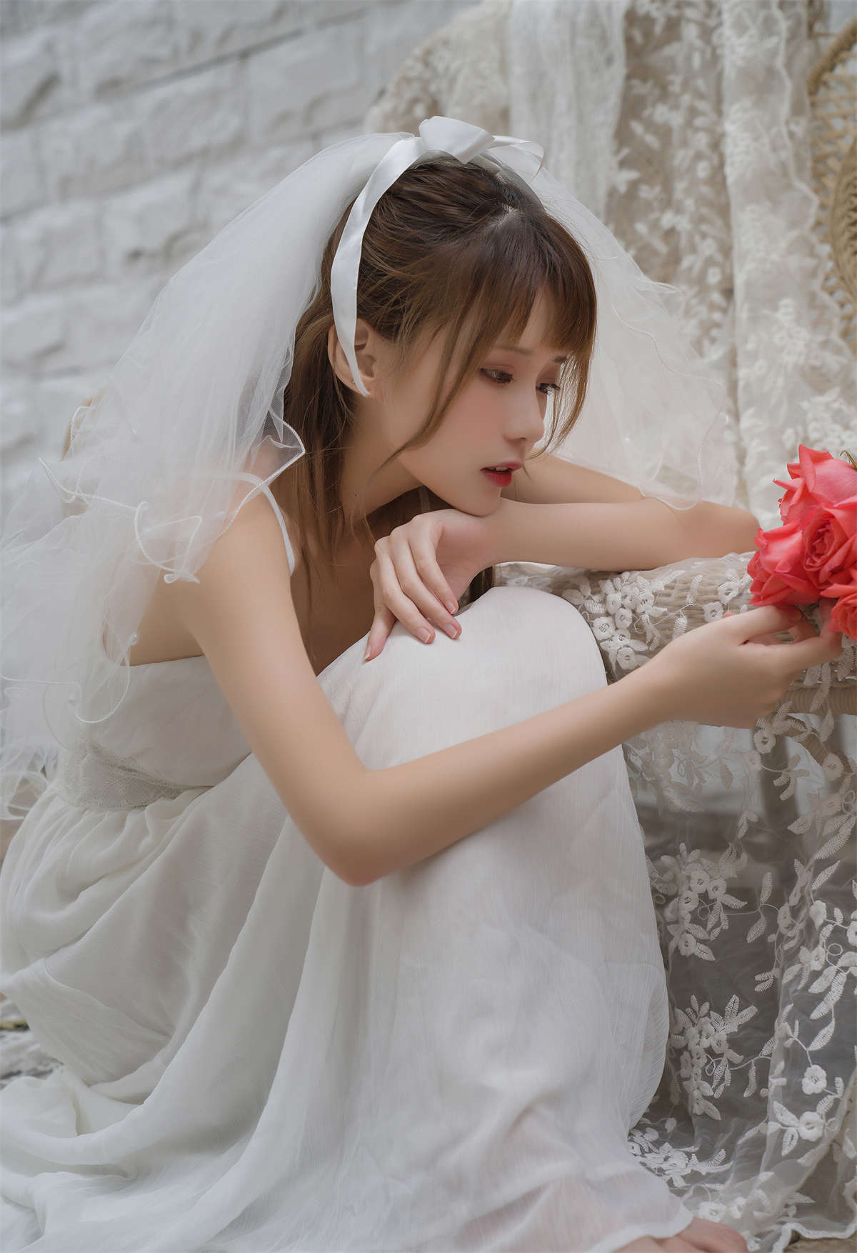 凛子酱 婚纱-日更街拍