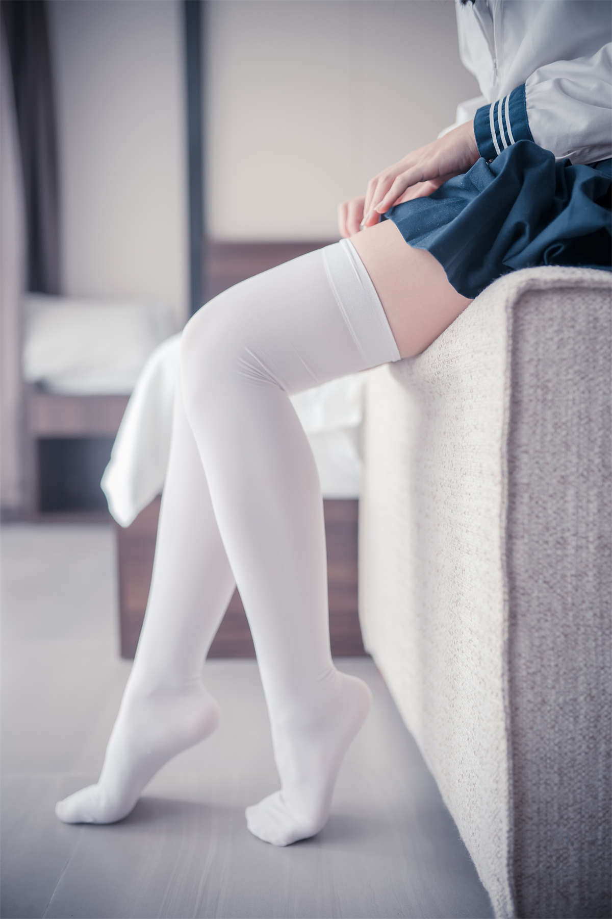 图片[2]-风之领域 NO.153 制服白丝-日更街拍