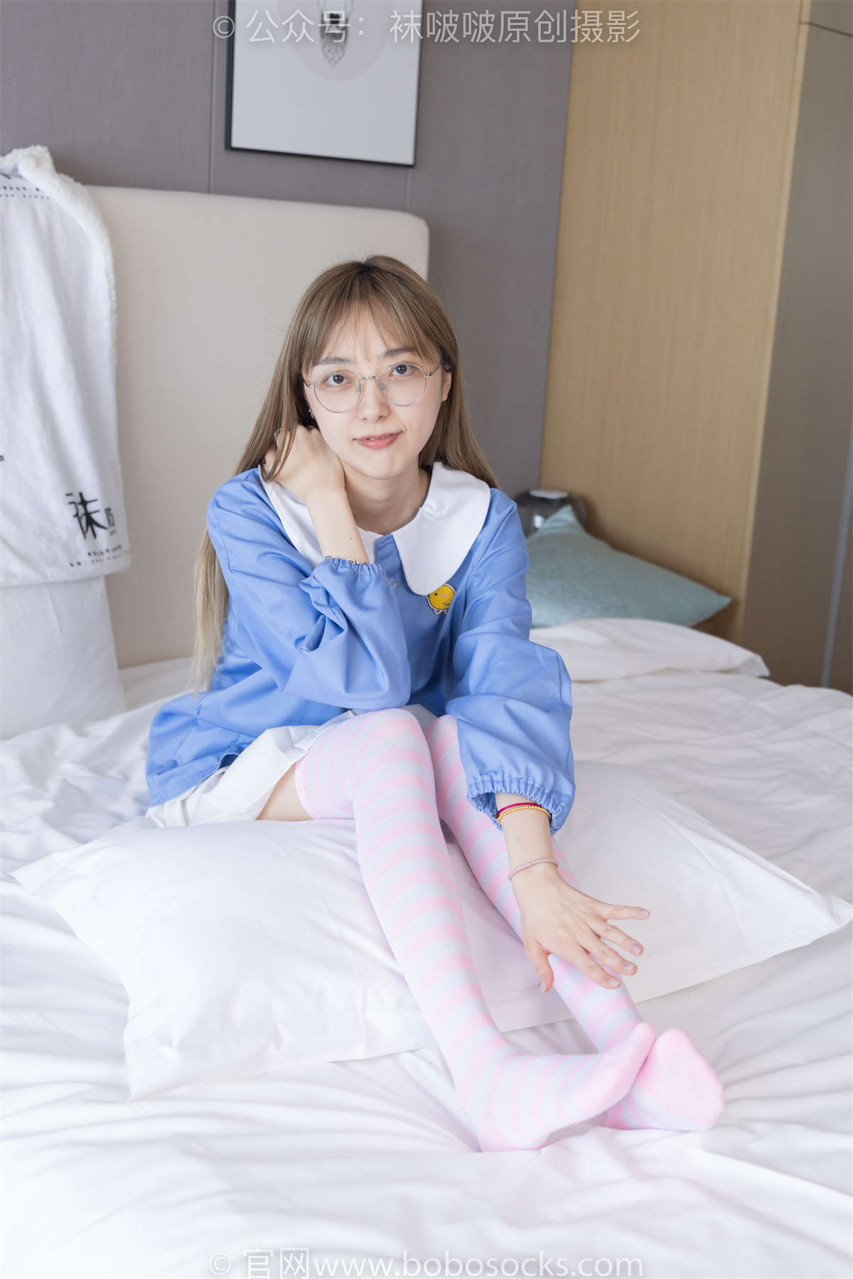 袜啵啵 No.229 稚予-板鞋、皮鞋、两双大腿袜 花絮版-日更街拍