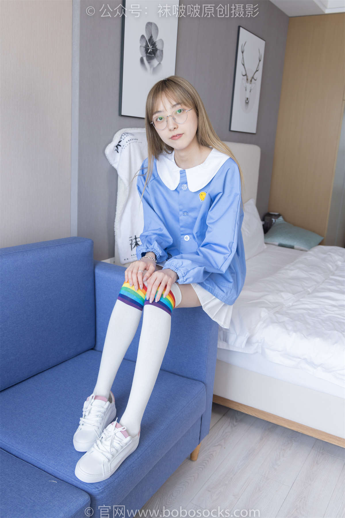 图片[2]-袜啵啵 No.229 稚予-板鞋、皮鞋、两双大腿袜 花絮版-日更街拍