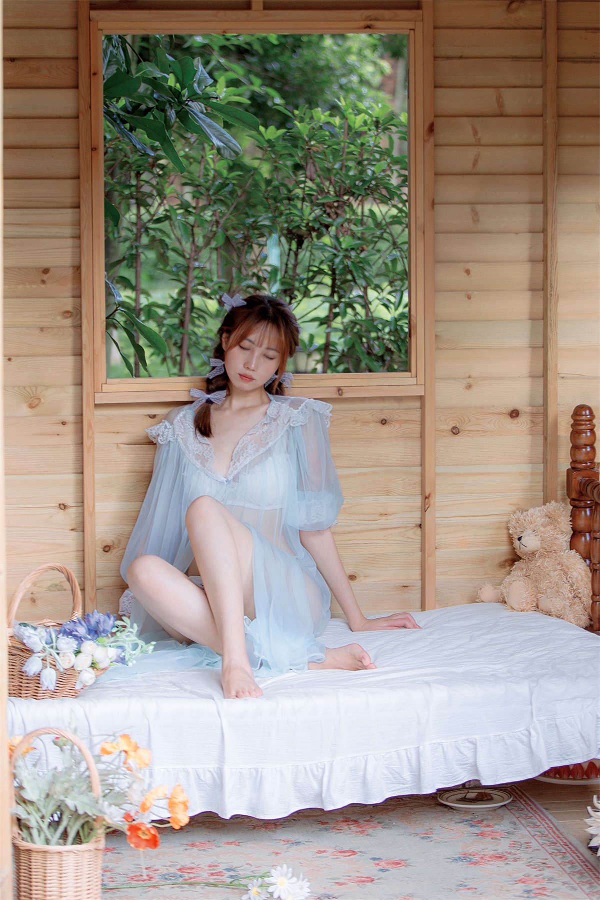 图片[2]-念雪ww NO.022 蓝纱衣-日更街拍