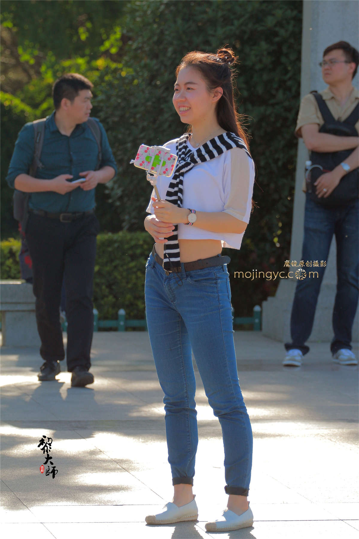 图片[2]-紧身蓝牛露大腰（15P）-日更街拍