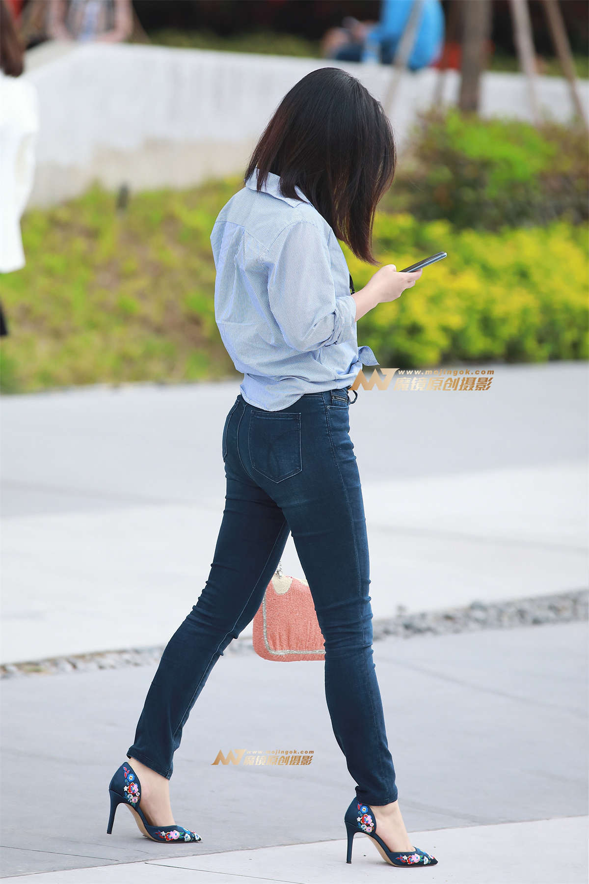 图片[2]-紧身牛裤，高跟-日更街拍