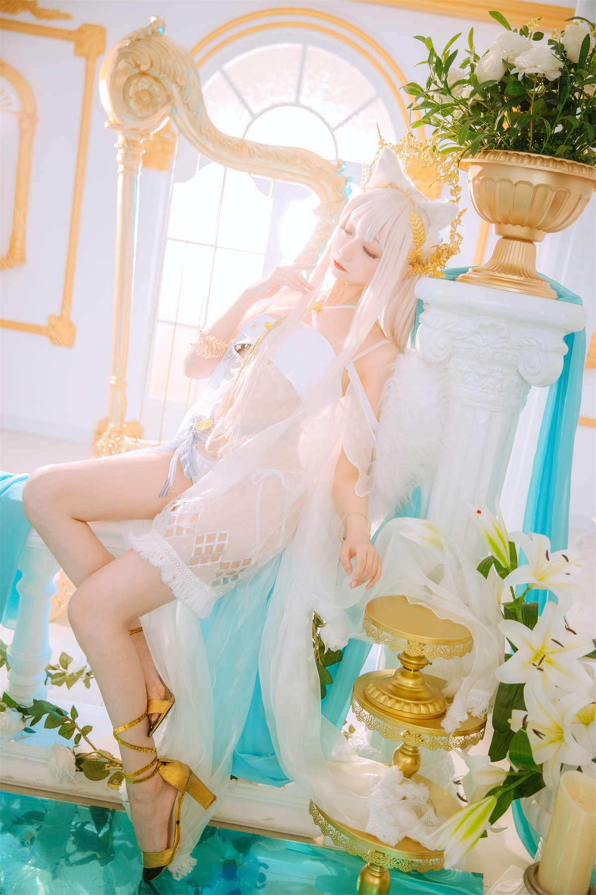 图片[2]-小野寺地瓜 NO.013 白金泳装-日更街拍