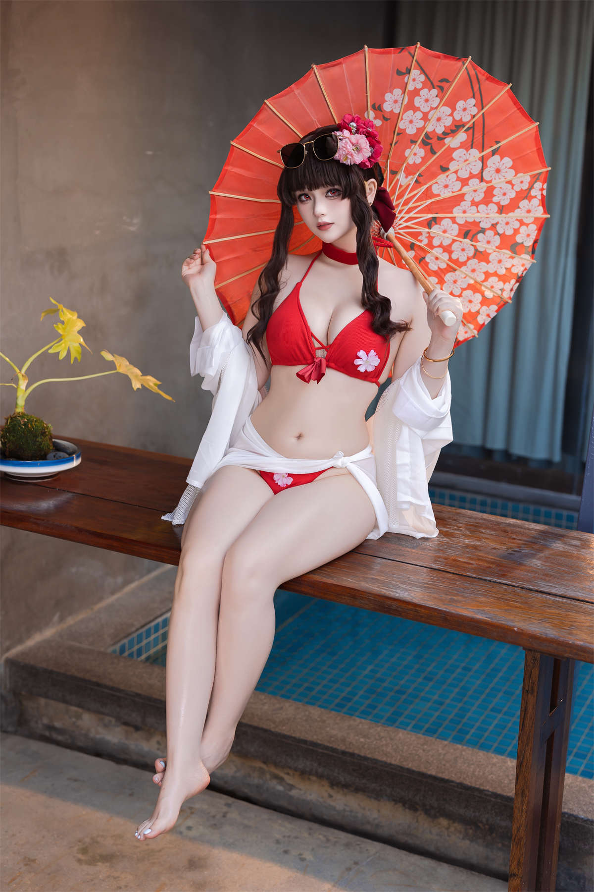 图片[2]-屿鱼 樱花泳装-日更街拍