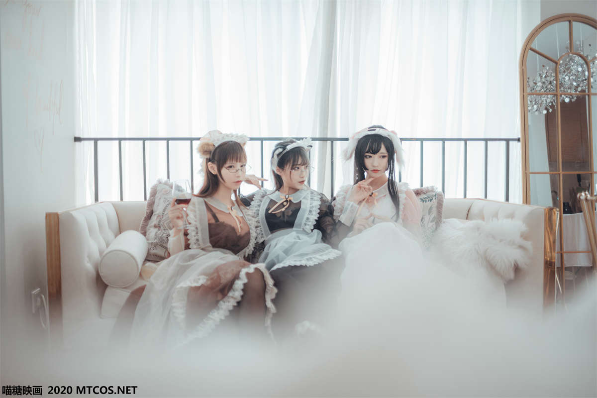 图片[2]-喵糖映画 VOL.146 三人女仆-日更街拍