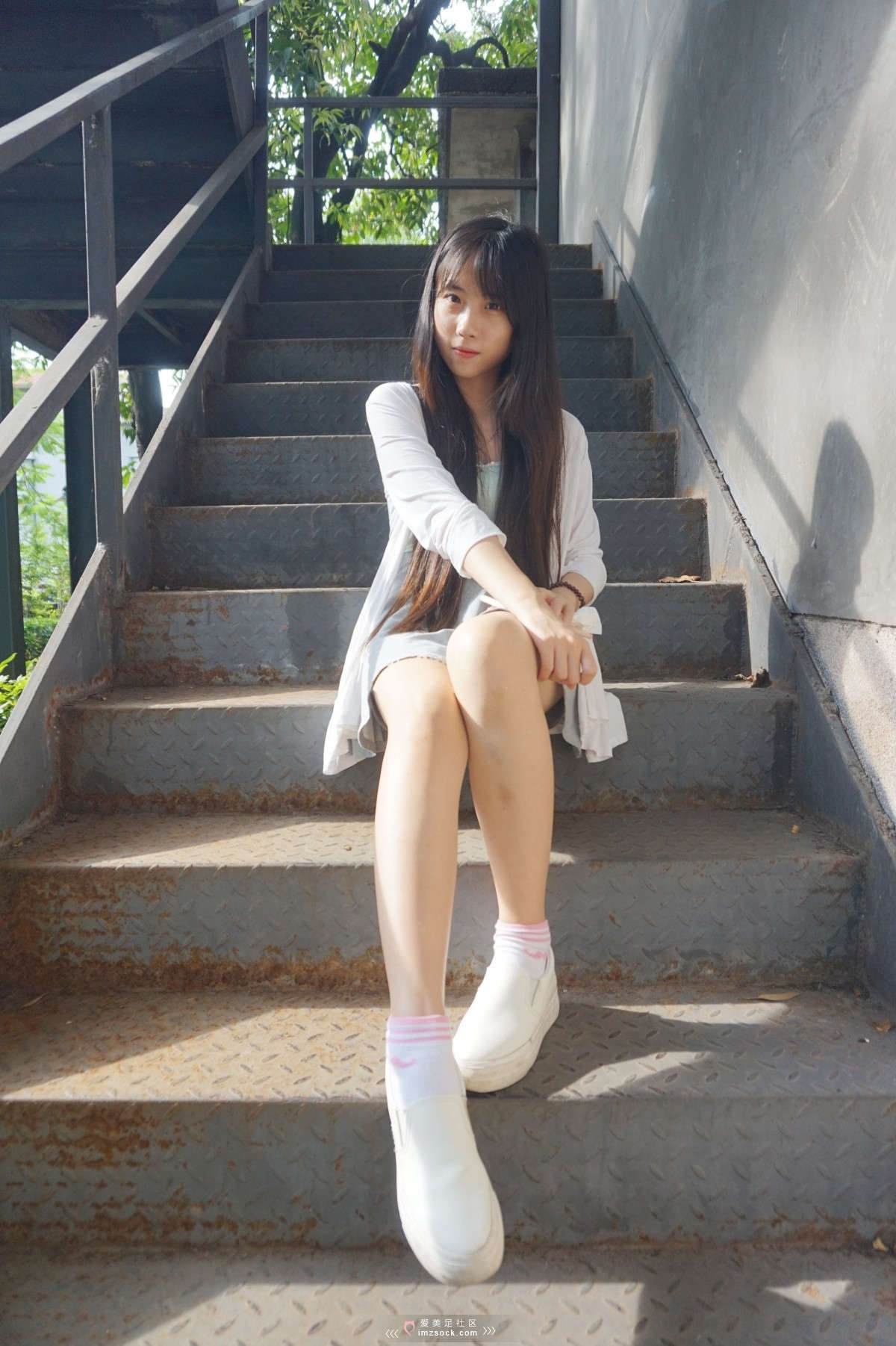 MZSOCK-2018 No.314 白棉袜与灰色棉袜-日更街拍