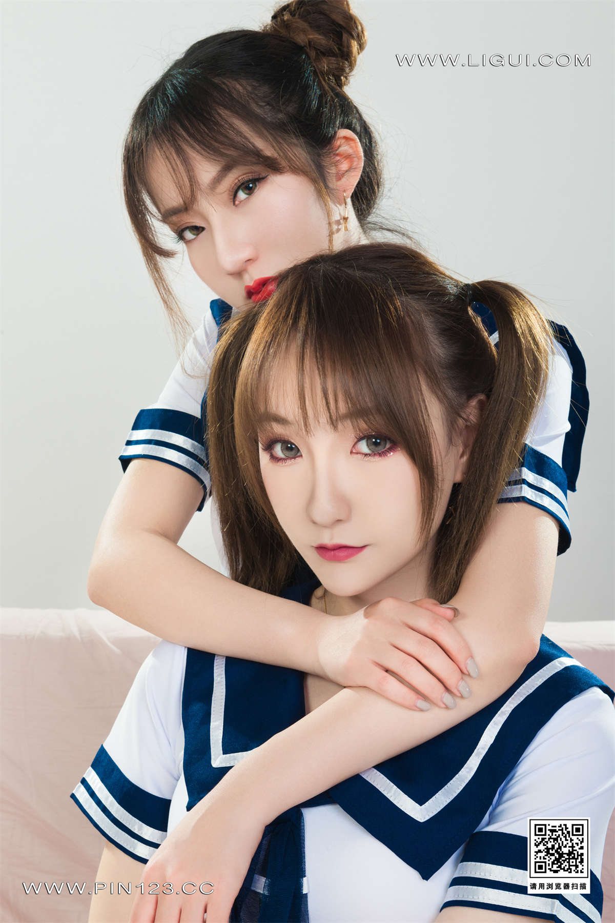 图片[2]-Ligui丽柜 2023.03.02 双生花-同桌的你（上） 心心＆汐汐-日更街拍