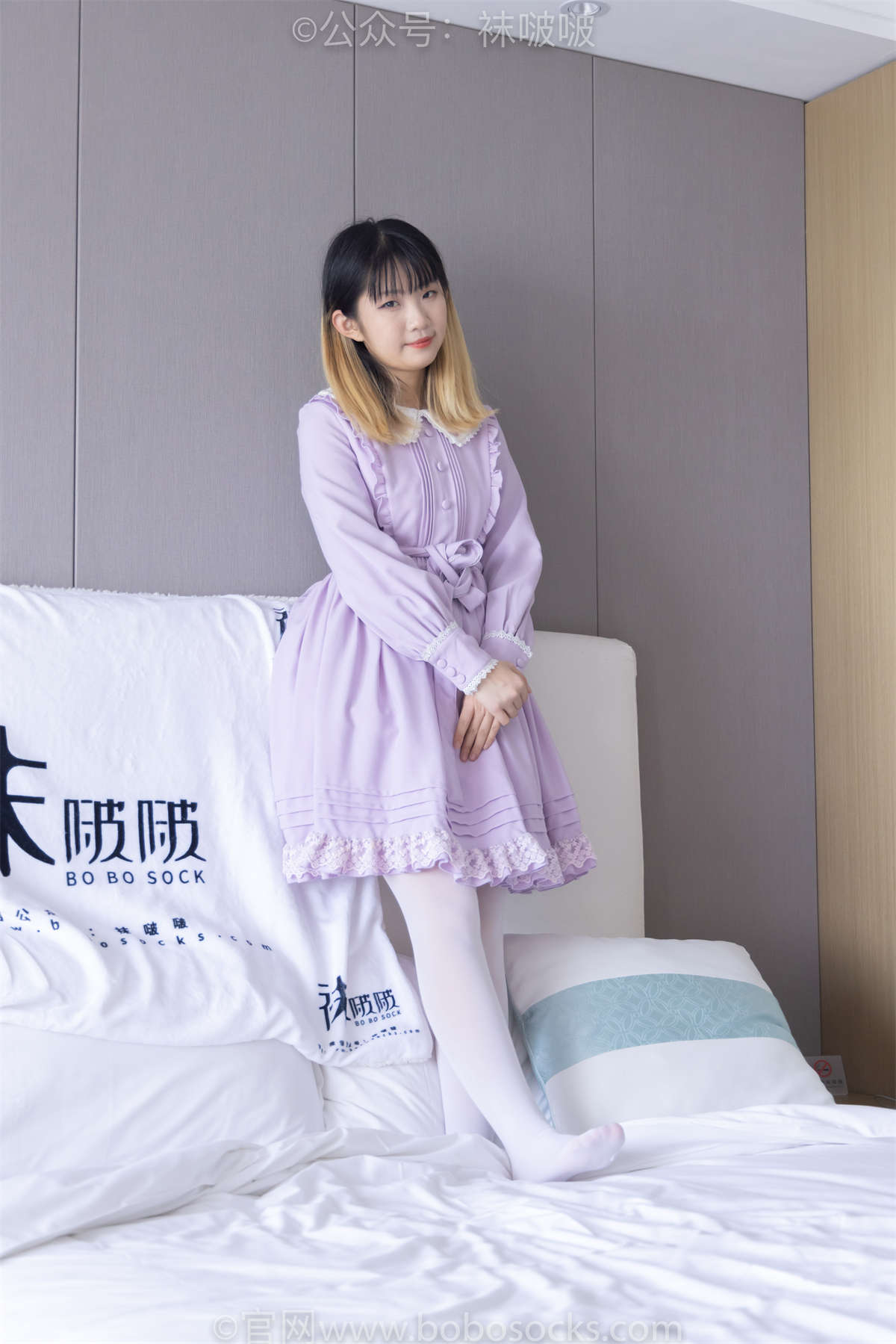 图片[2]-袜啵啵 No.079 砂糖-皮鞋、厚白丝 花絮版-日更街拍