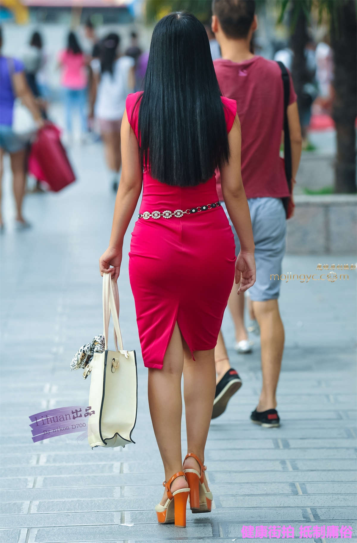 李欢原创-红色裹身裙，丰腴（11P）-日更街拍