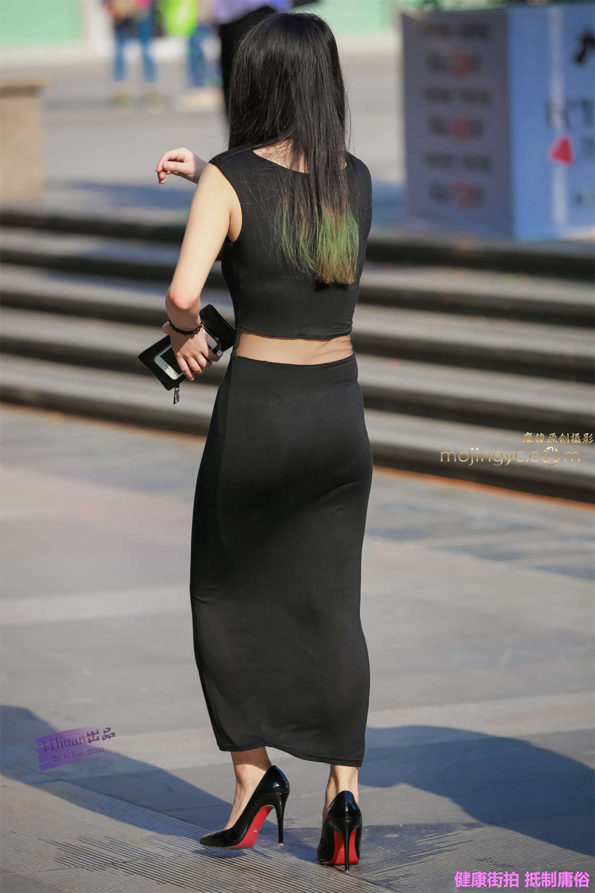 李欢原创-黑色一步裙，丰腴（13P）-日更街拍