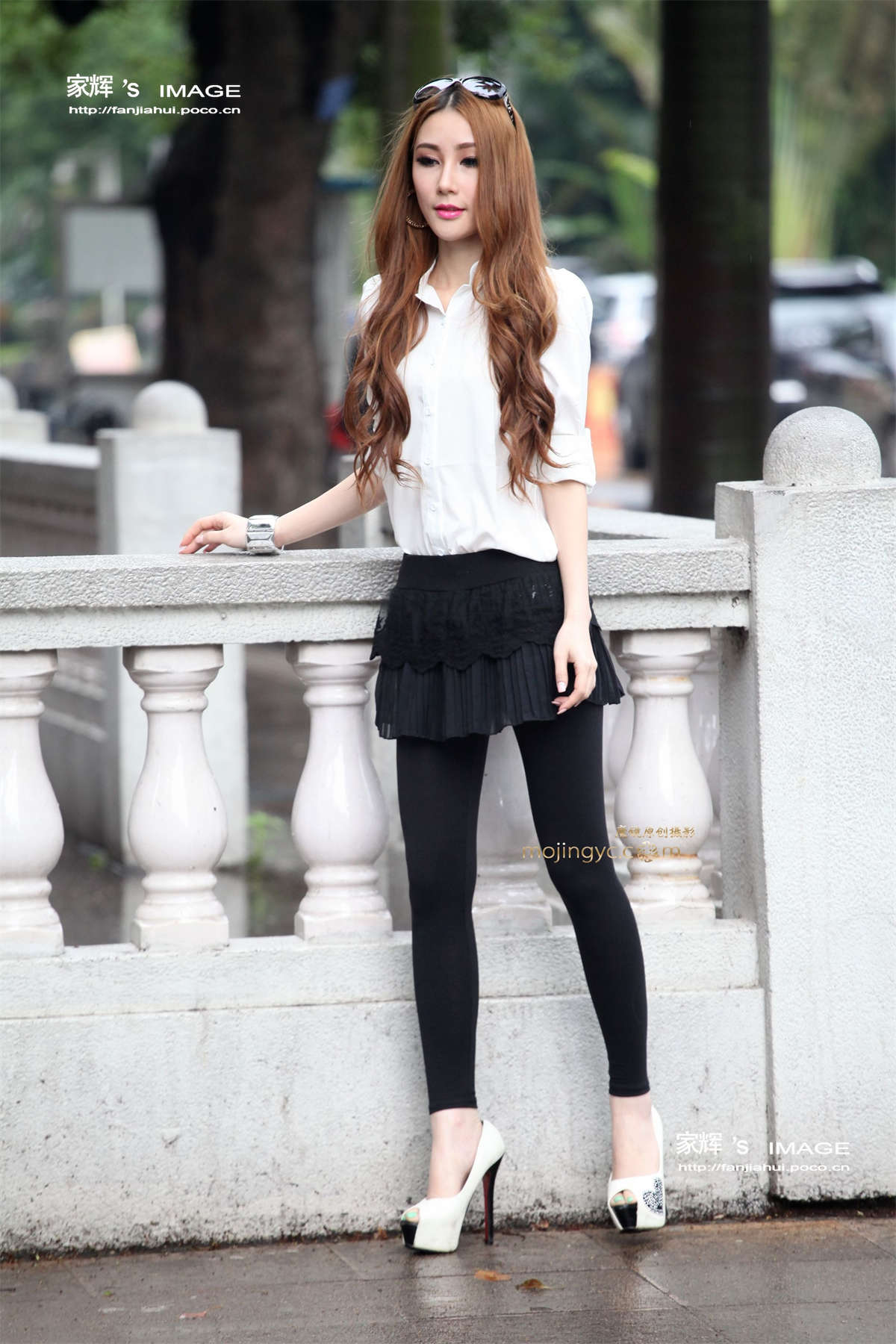 好像混血的九分裤长腿美女-日更街拍