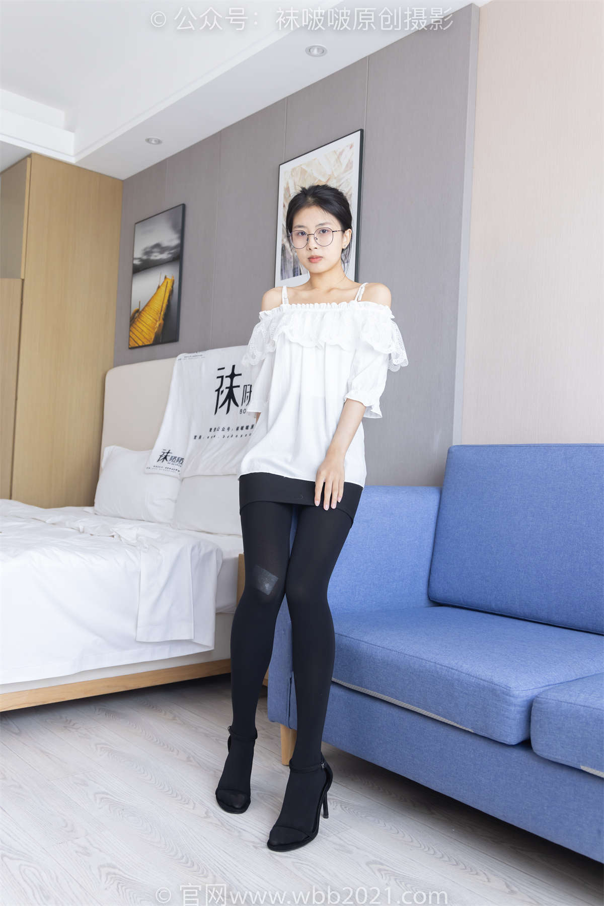 图片[2]-袜啵啵 No.295 奶油-高跟鞋、平底鞋、厚黑丝、薄黑丝（脚尖加固款）花絮版-日更街拍