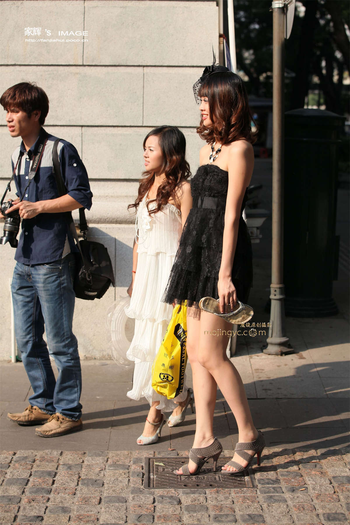 黑色纱裙长腿妹子-日更街拍