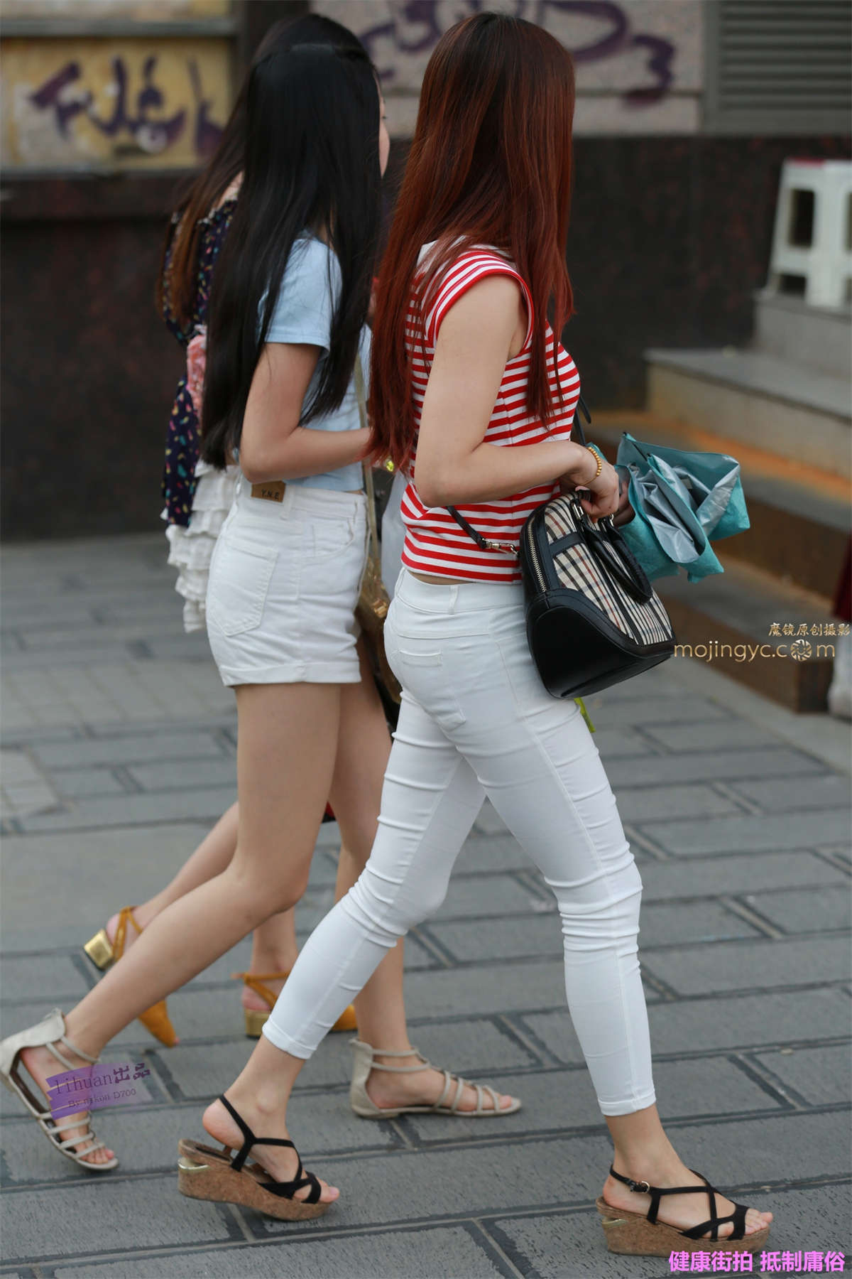 图片[2]-李欢原创-白裤，紧翘（14P）-日更街拍