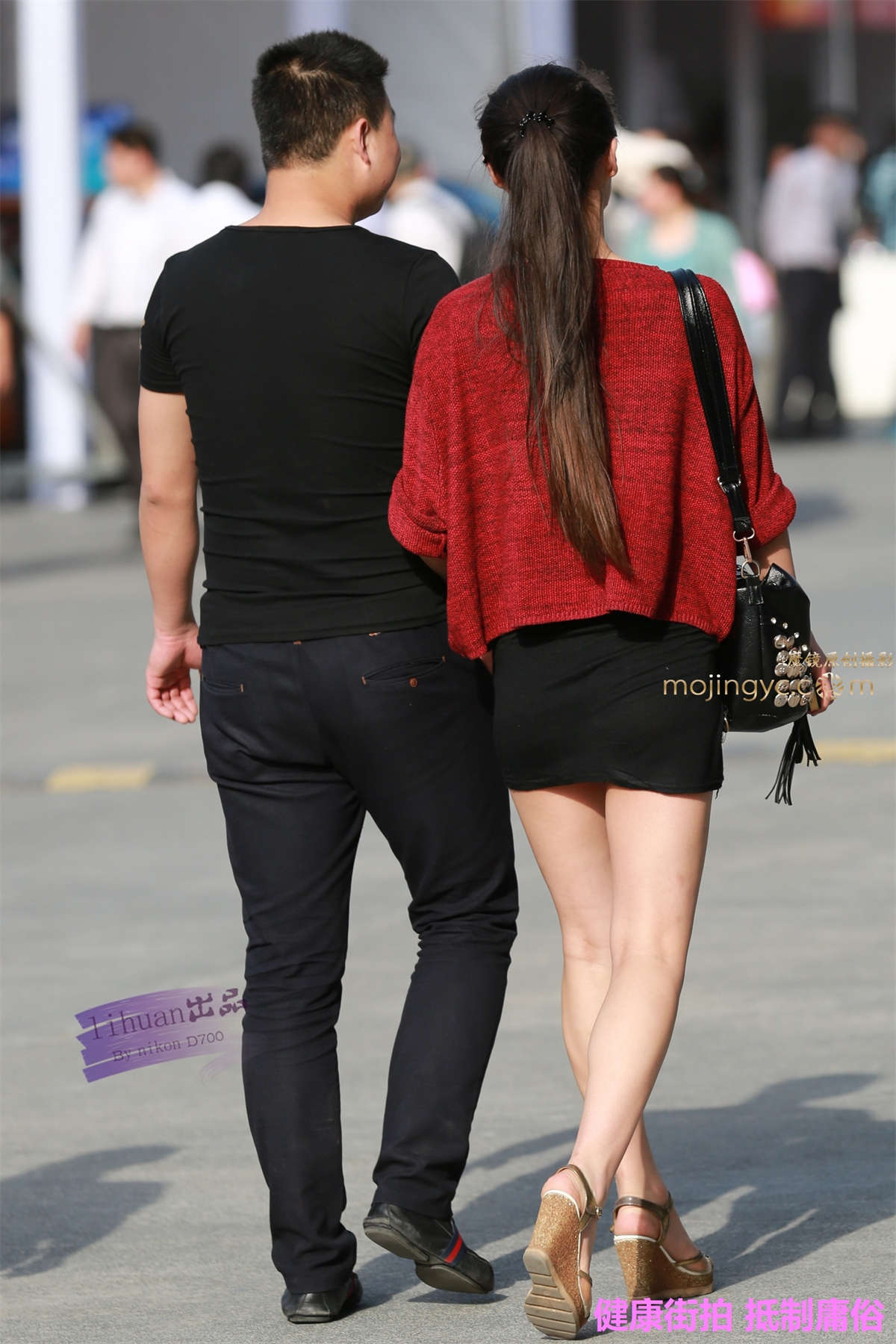 李欢原创-黑色裹身裙（16P）-日更街拍