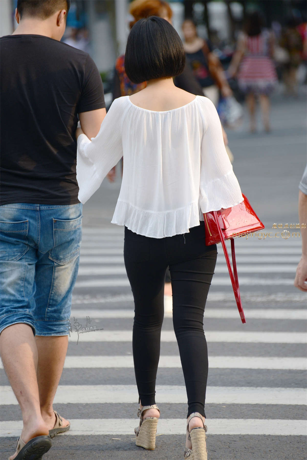 【静月街拍】短发小妹-（15P）-日更街拍