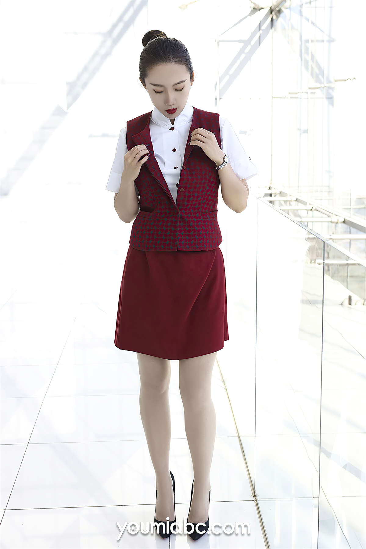 图片[2]-YouMi尤蜜 2021.04.08 国航空姐 丰臣羽立-日更街拍