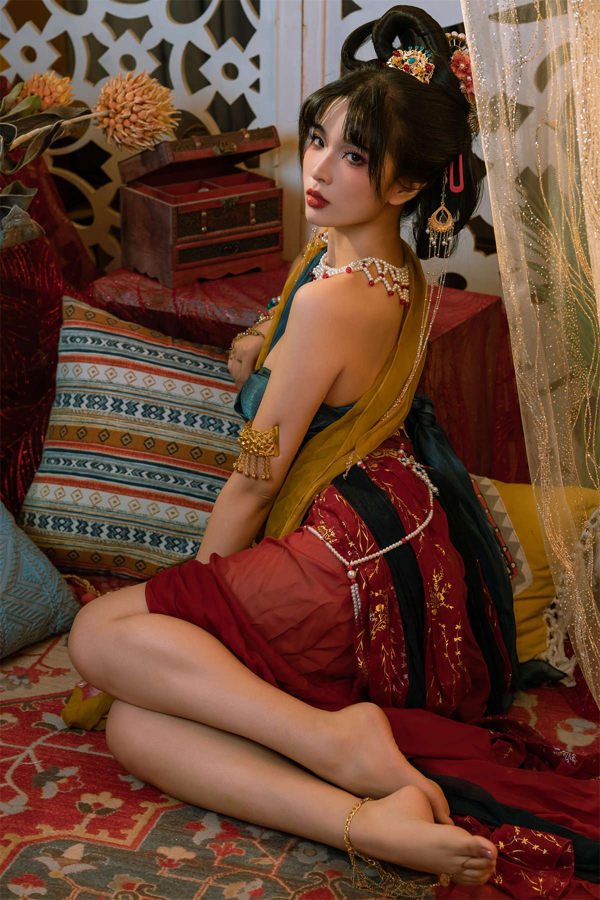 图片[2]-轩萧学姐NO.052 古风敦煌-日更街拍