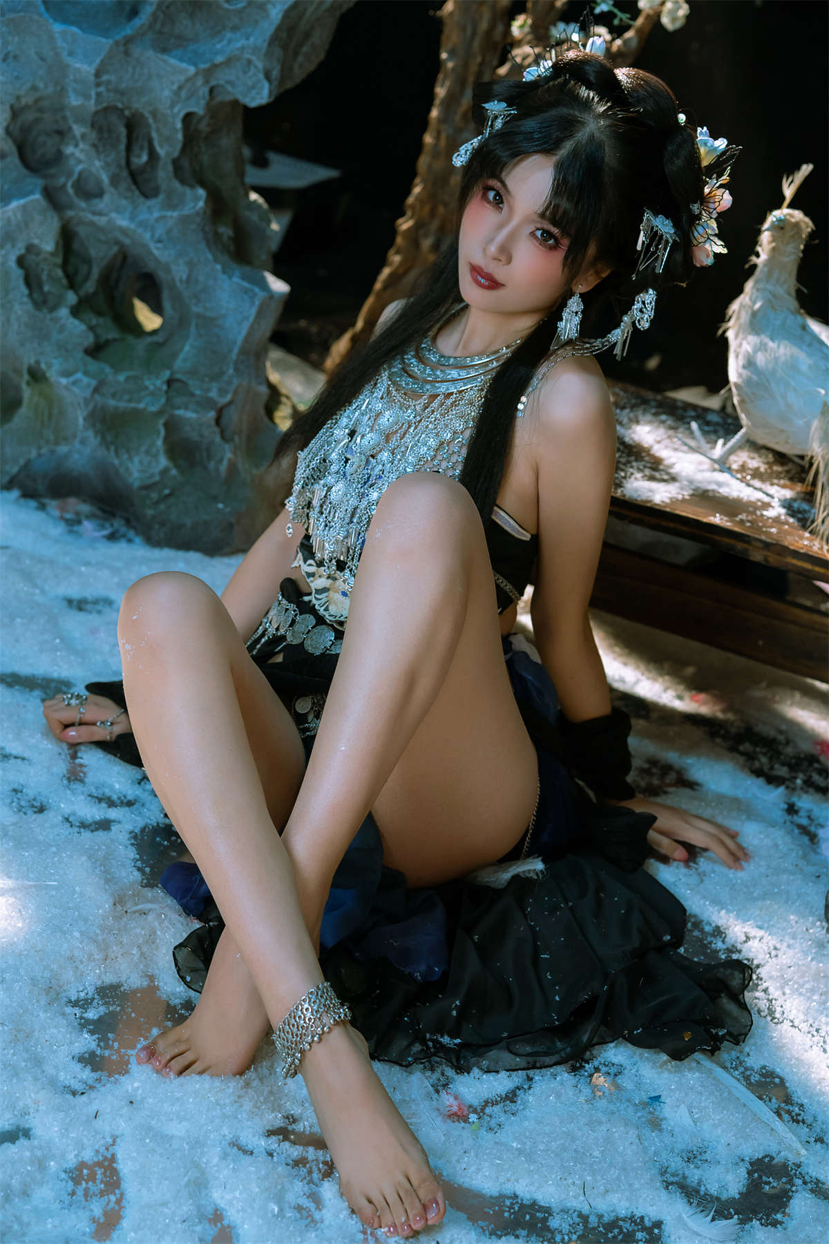 图片[2]-轩萧学姐NO.053 苗疆少女-日更街拍