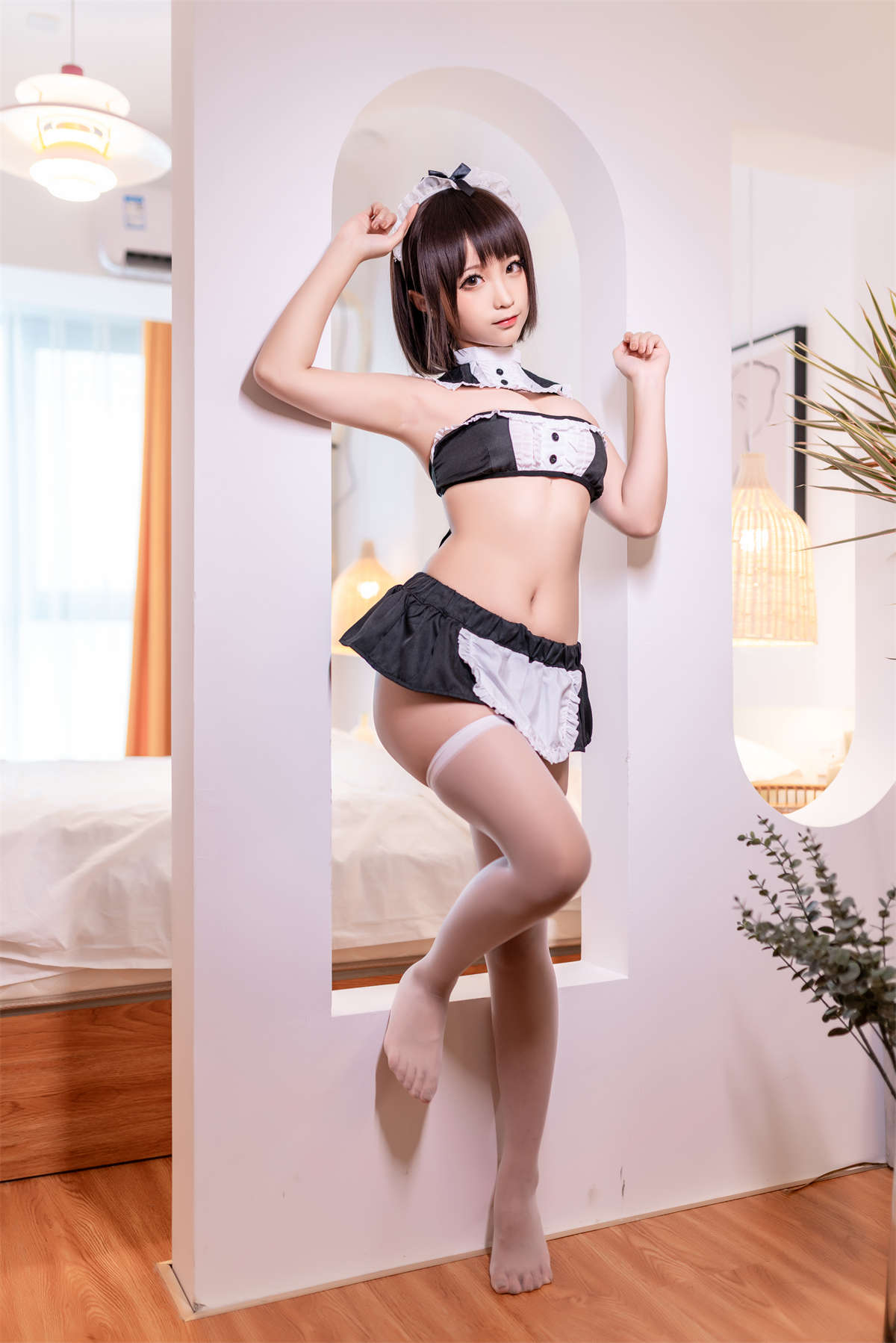 知名动漫博主-蠢沫沫 撩汉女仆-日更街拍
