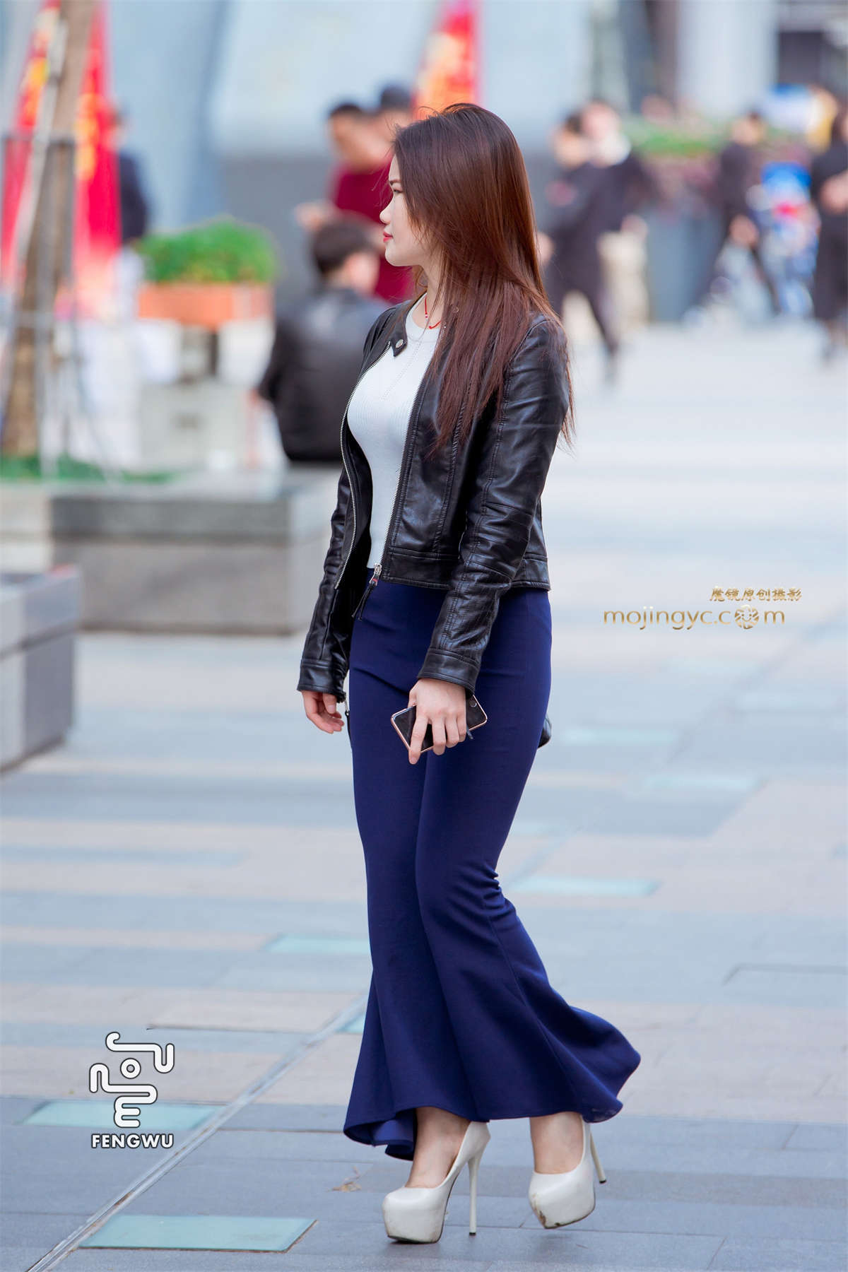 图片[2]-紧身喇叭裤，恨天高（12）-日更街拍