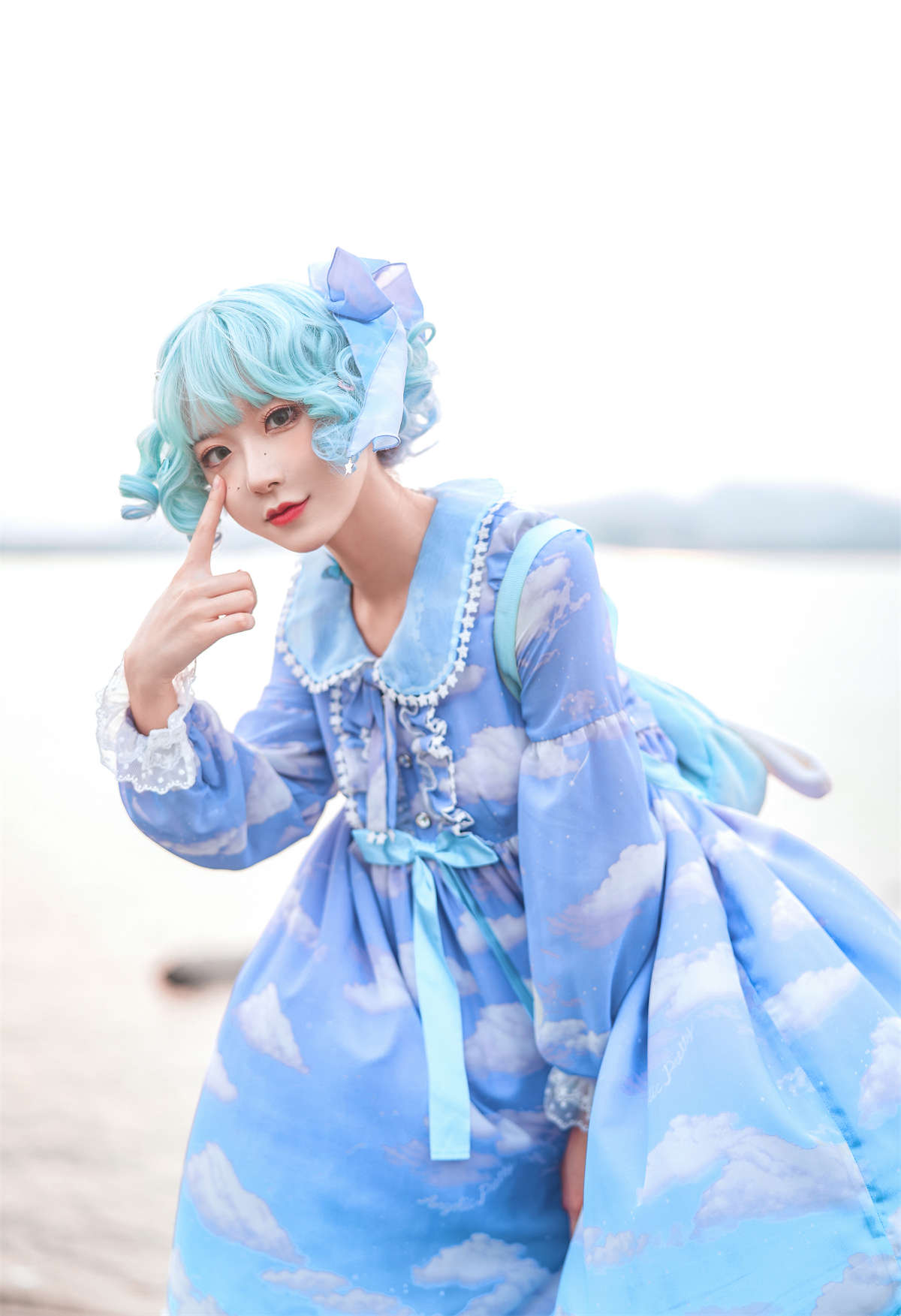 阿包也是兔娘 NO.006 – lolita蓝裙-日更街拍