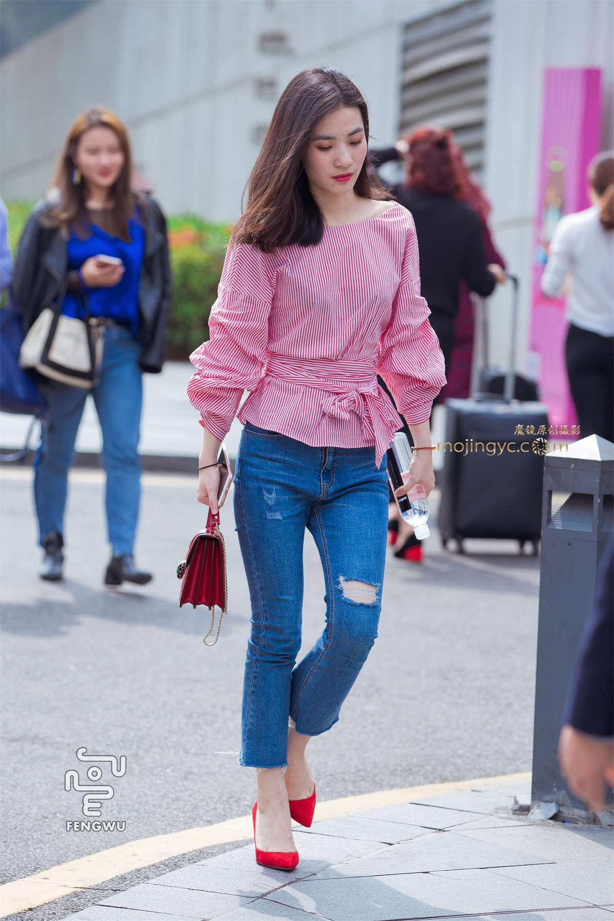 图片[2]-紧身牛仔裤，高跟（10）-日更街拍