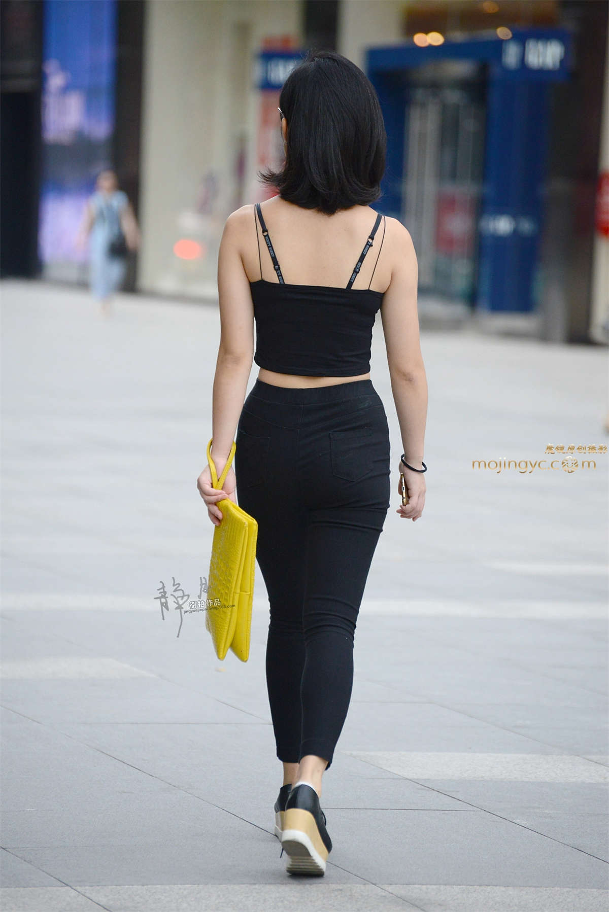 图片[2]-【静月街拍】墨镜短衫妹子-（12P）-日更街拍