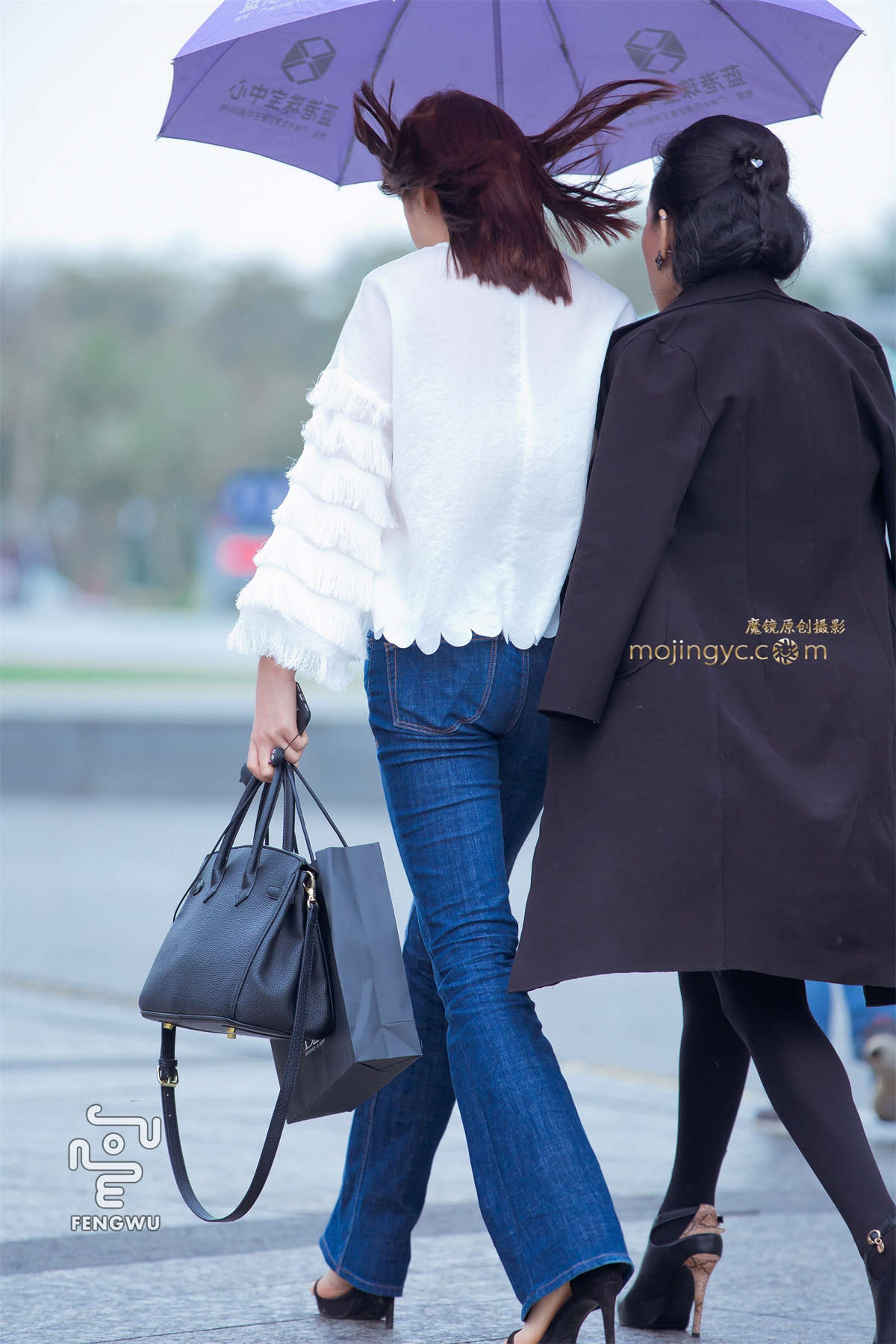 紧身牛仔裤，凉高（9）-日更街拍