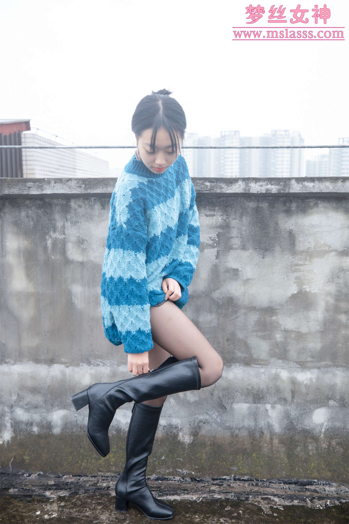 图片[2]-MSLASS梦丝女神 2021.11.06 靴下黑丝BY肉丝 凌凌-日更街拍