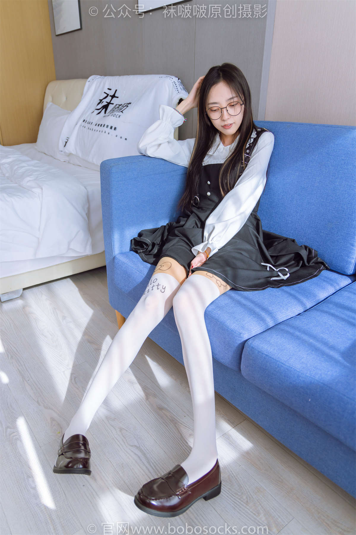 袜啵啵 No.177 稚予-皮鞋、厚白丝（脚底猫爪印款）花絮版插图1