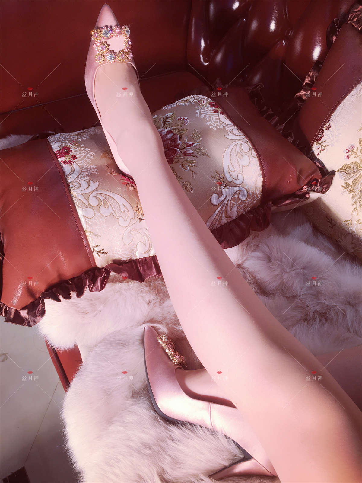 图片[2]-丝月神 013 肉丝香槟色方扣高跟-日更街拍