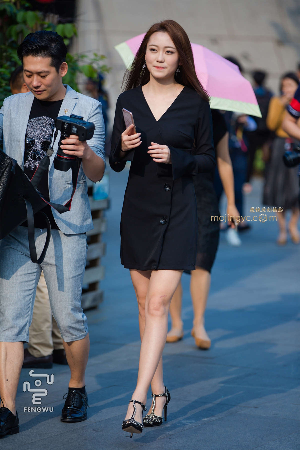 图片[2]-连衣短裙，裸腿，高跟（10）-日更街拍