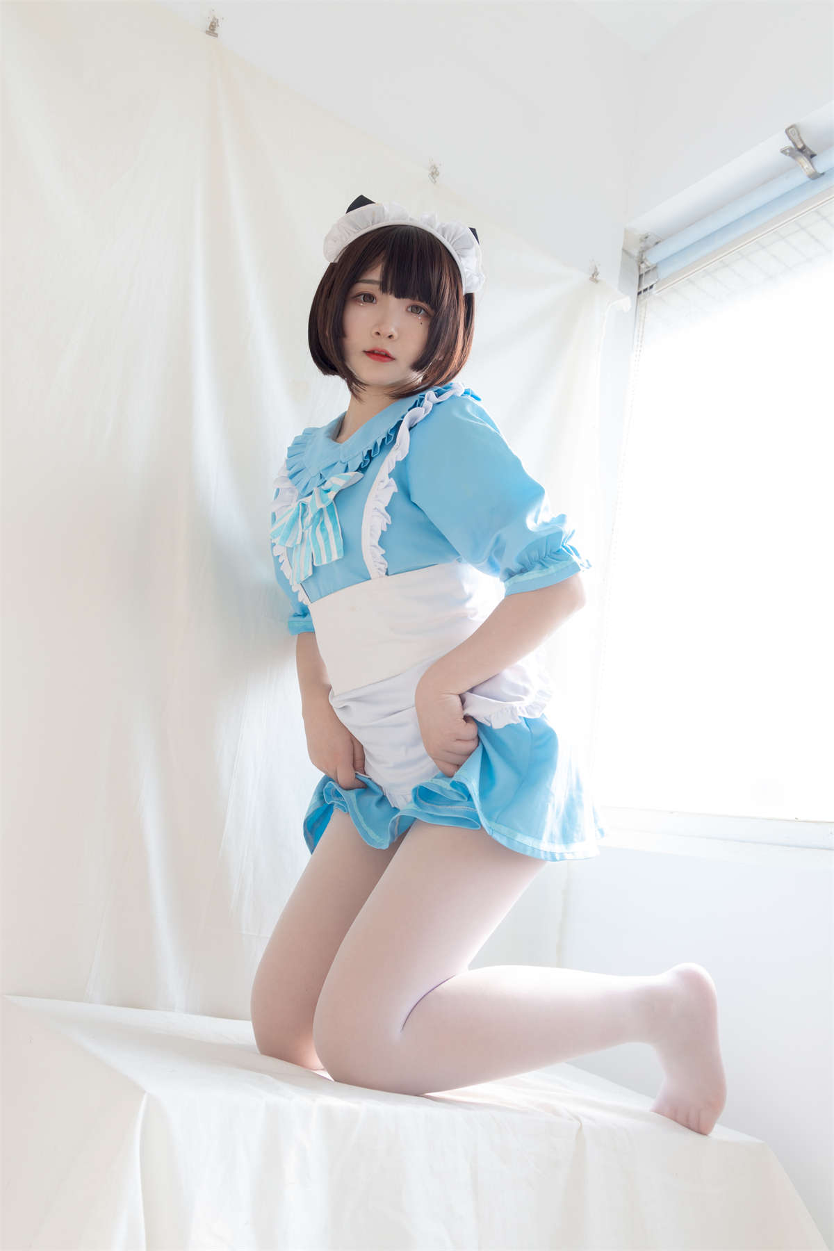 少女秩序 EXVOL.08 蓝白白仆-日更街拍