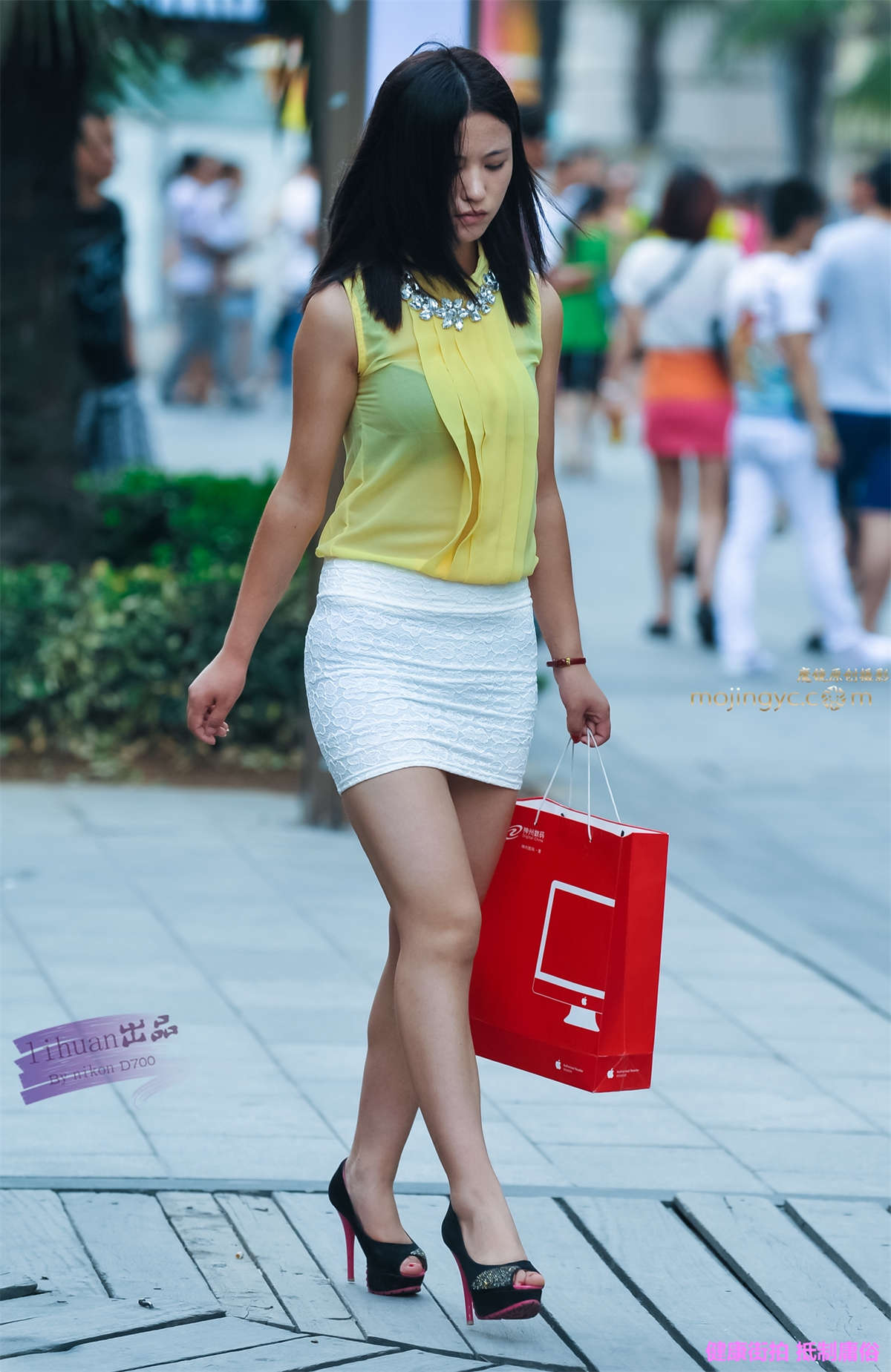 李欢原创-白色裹身裙，丰腴（22P）-日更街拍