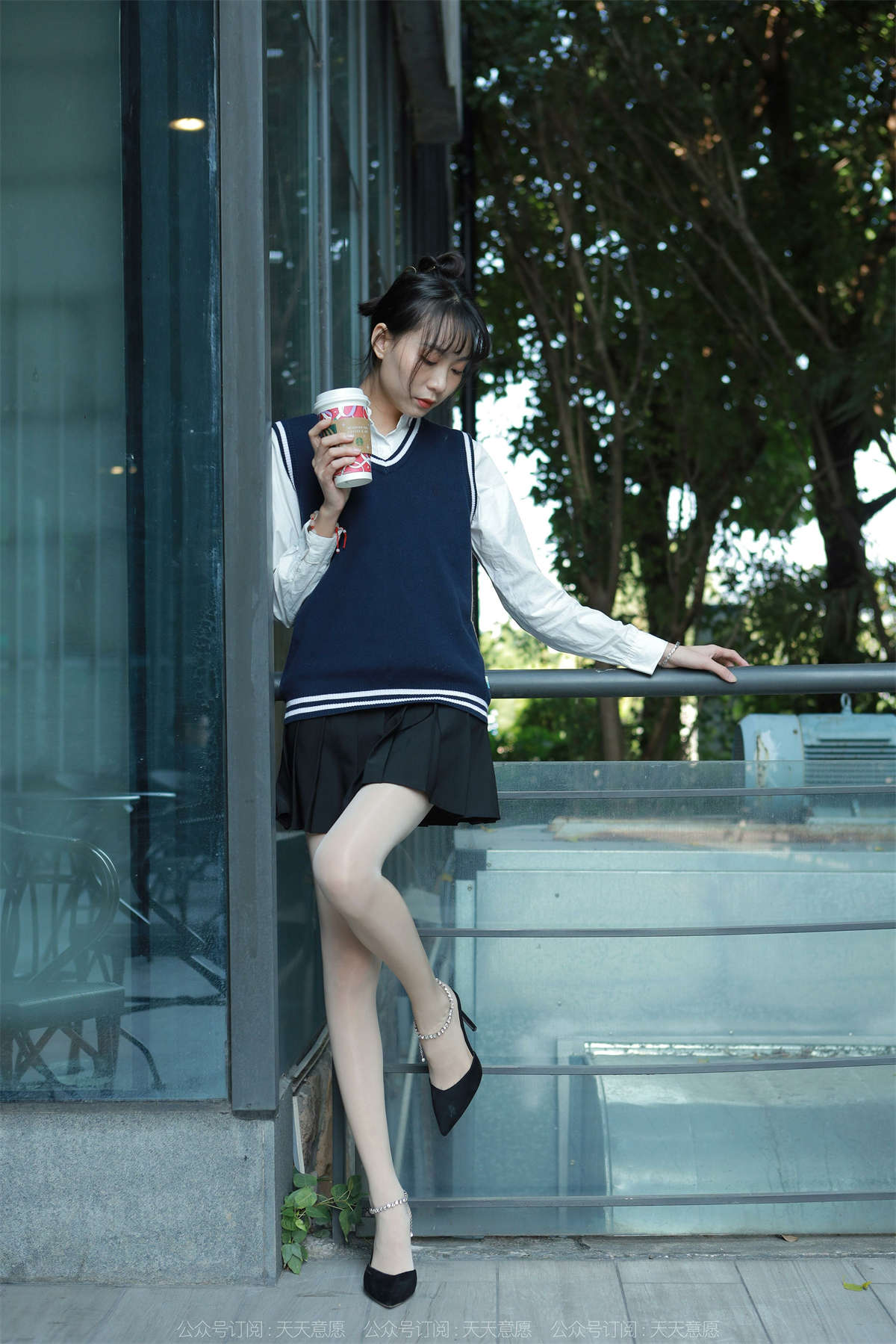 图片[2]-IESS异思趣向 2022.01.10 丝享家985：团团 纯玉学苑装-日更街拍