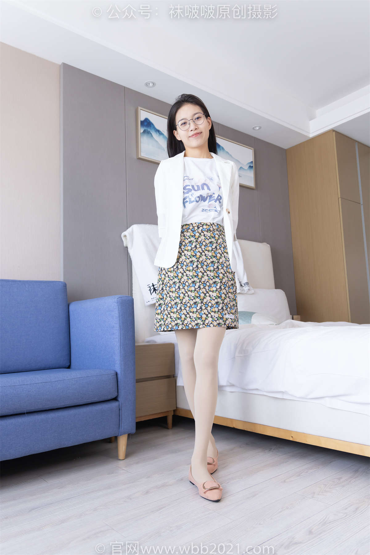 图片[2]-袜啵啵 No.439 芝士-平底鞋、厚肉丝 花絮版-日更街拍