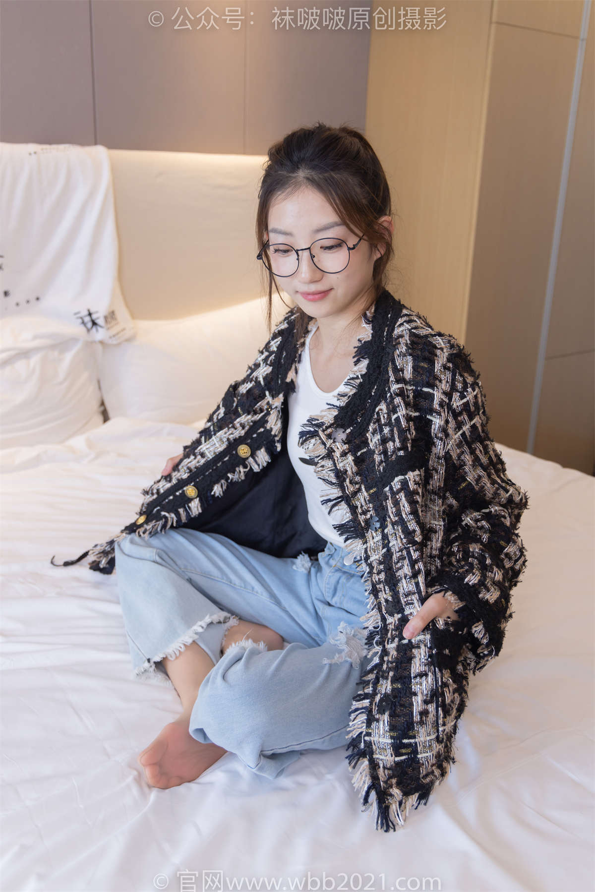 袜啵啵 No.237 小沫-高跟鞋、皮鞋、肉丝（脚尖微加固款）、裸足、裤里丝 花絮版-日更街拍