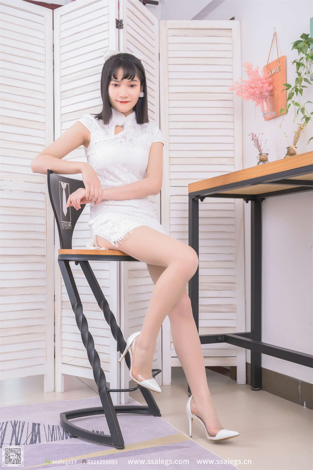 图片[2]-SSA丝社 NO.505 冰冰 旗袍肉丝袜写真（上）-日更街拍