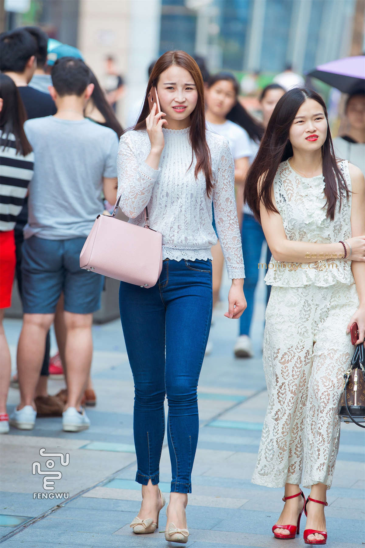 （赛03）紧身牛仔裤，高跟12-日更街拍