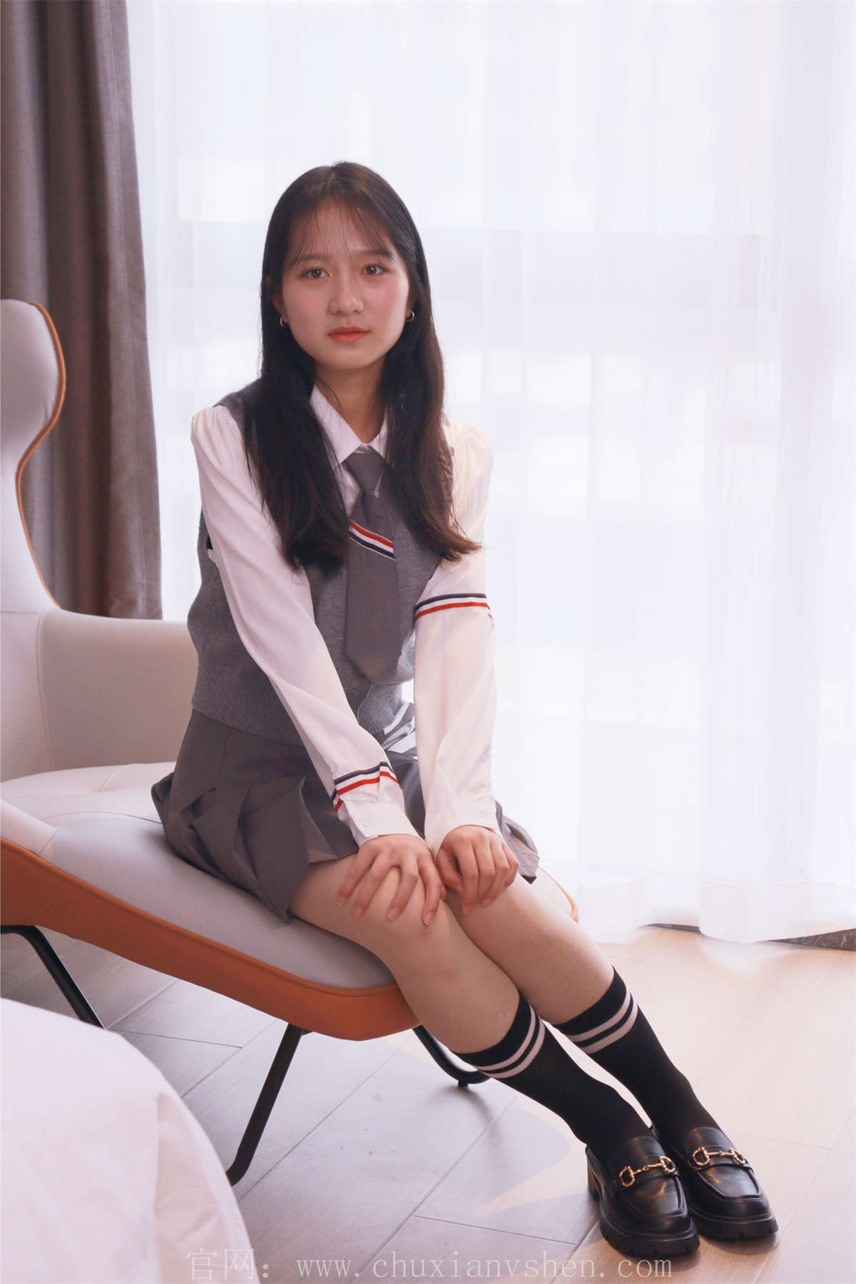 初夏女神 No.003 沙沙 王心凌同款JK搭配JK小黑皮鞋-日更街拍