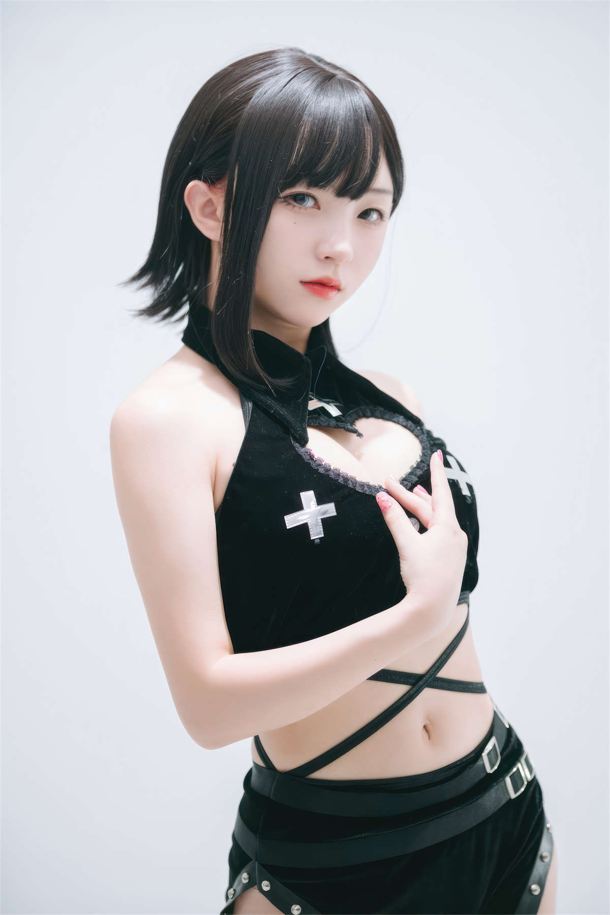 图片[2]-花铃 No.034 吊带袜修女-日更街拍