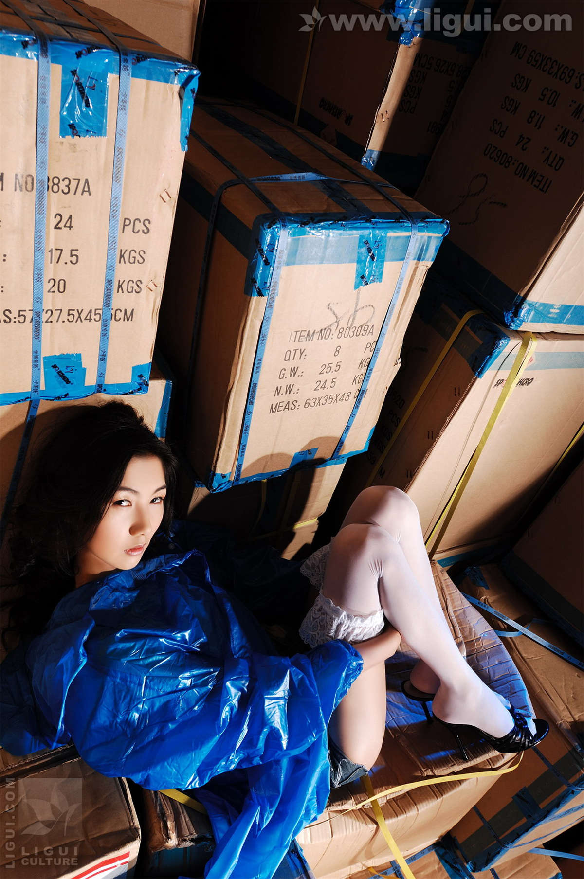 Ligui丽柜 20090127 误入仓库猎艳白丝性感尤物 丝丝-日更街拍