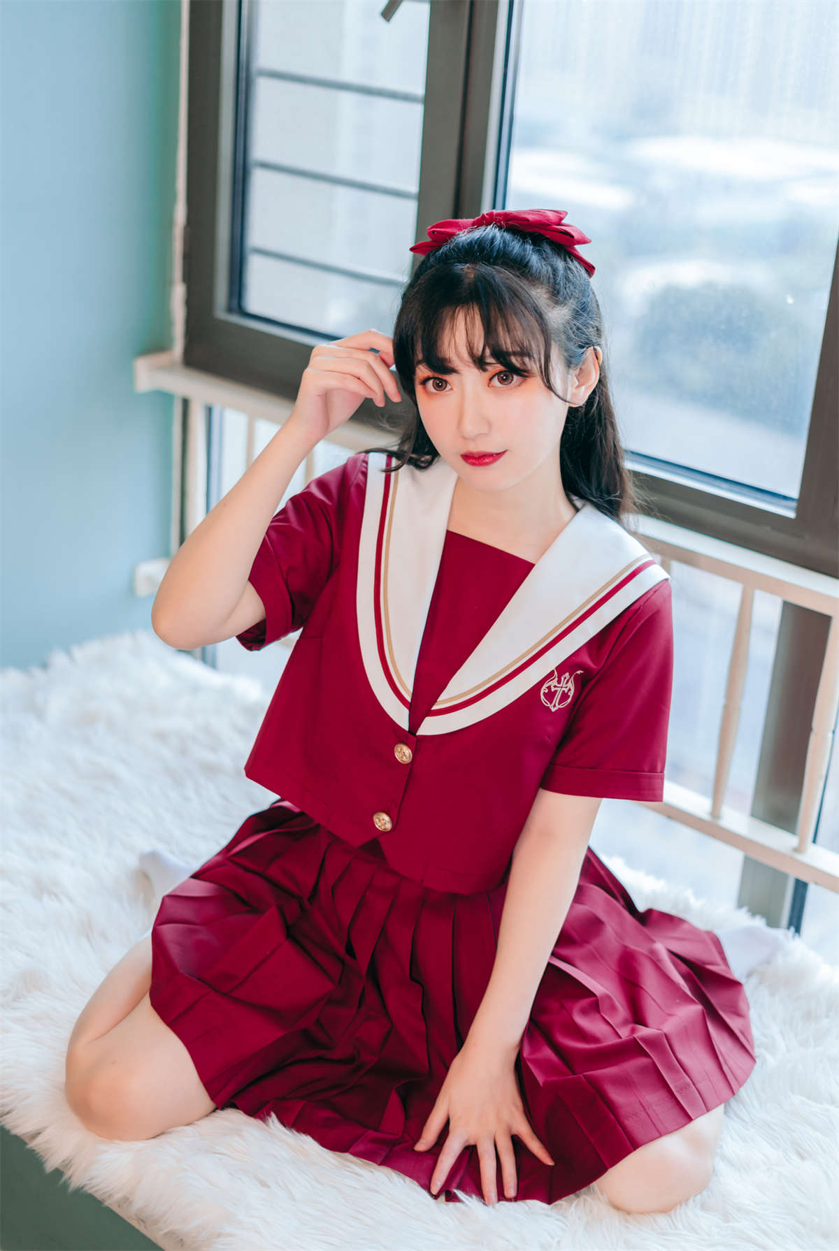 YITUYU艺图语 2023.06.08 红色JK 桃墨公子x-日更街拍