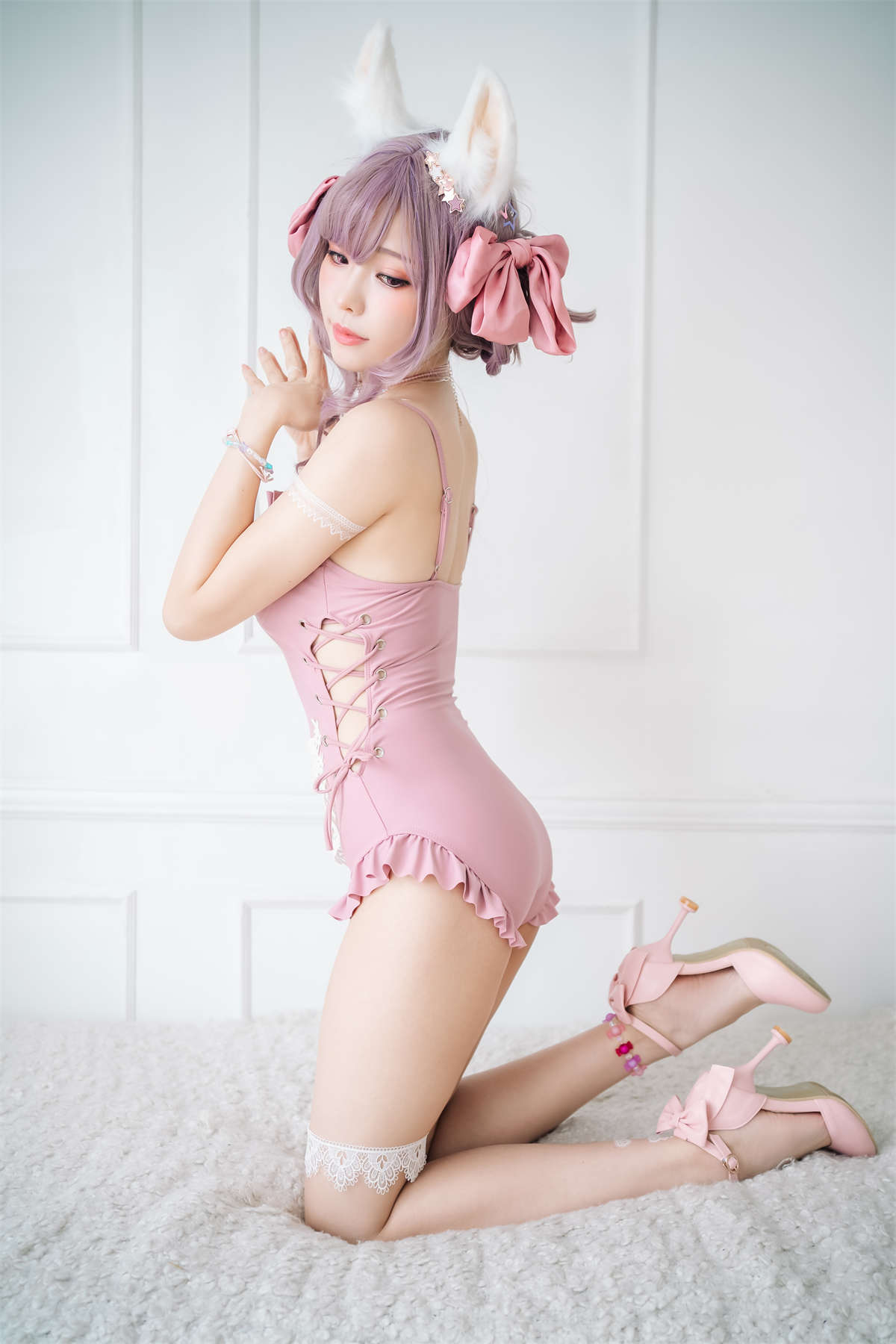 图片[2]-Ely_eee(ElyEE子) Fluffy Summer pink-日更街拍